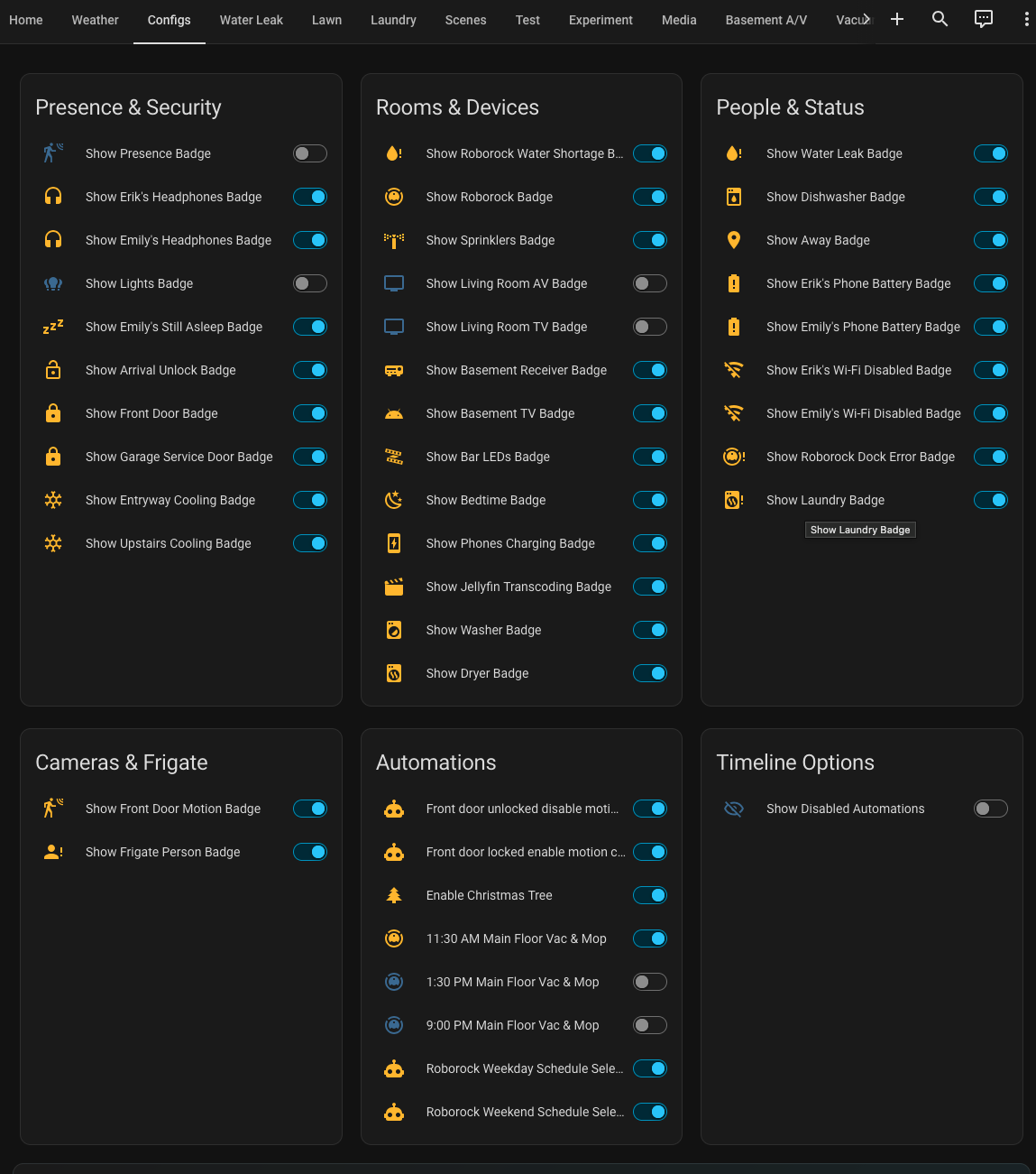 Config Page