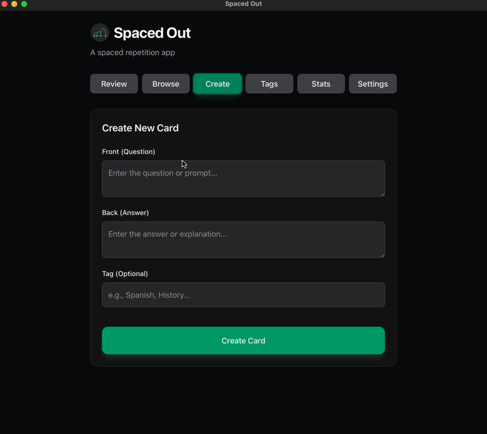 Spaced Out App